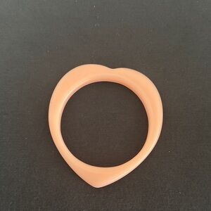 Pink plastic Heart Bangle Bangle Bracelet